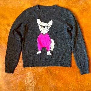 Autumn Cashmere. Dark gray Frenchie cashmere sweater size 10.